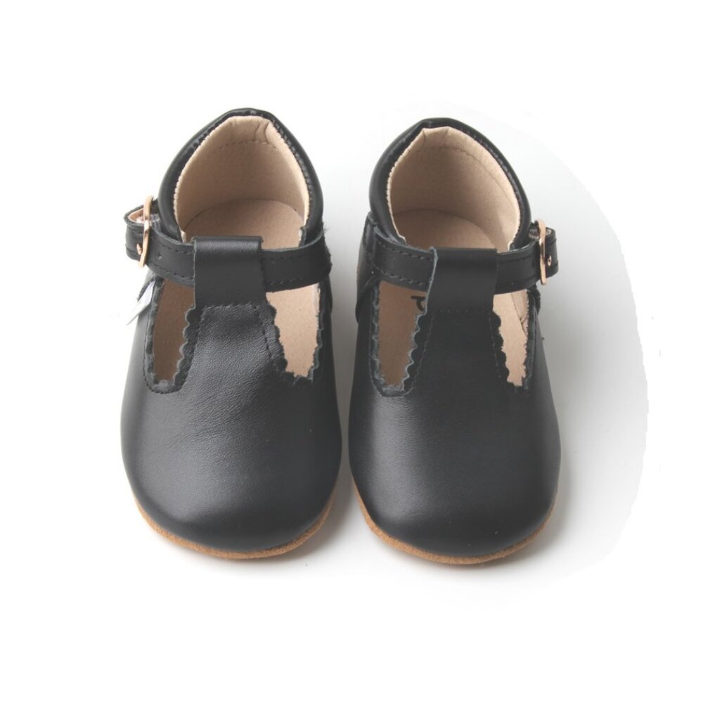 Soft-Sole Baby Mary Janes Black Baby Shoes Toddler Shoes